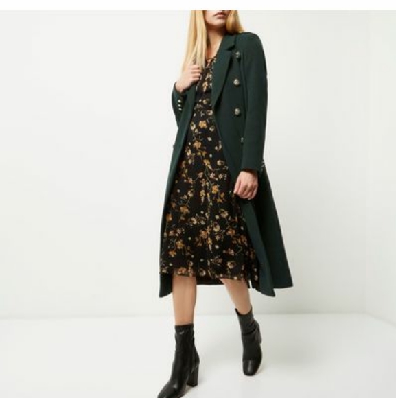 RIVER ISLAND Duster Military Coat - Picture 3 of 10